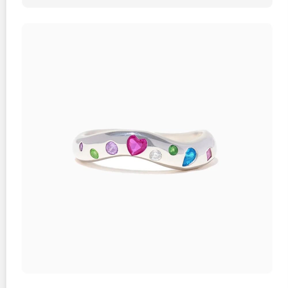 Carmel Bezel Sterling Silver Ring - Colorful Gems | GIRLS CREW